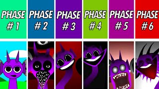 Phase 1 VS Phase 2 VS Phase 3 VS Phase 4 VS Phase 5 VS Phase 6 in Incredibox Sprunki [upl. by Cindy]