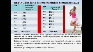 Calendario de entrenamiento Septiembre 2024 [upl. by Hardi]