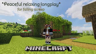 Minecraft Relaxing Longplay  Peaceful Rain Building a Starter House Helping Villagers [upl. by Karel873]