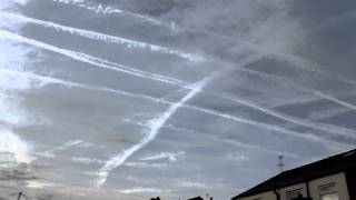 24 Feb 2011 Aerosol Abuse Over Cheshire Insane Geo [upl. by Neyut]