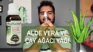 ALOE VERA VE ÇAY AĞACI YAĞI│DOĞAL CİLT BAKIMIM [upl. by Heisser811]