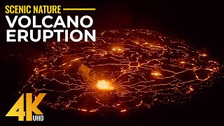 Eruption of Kilauea Volcano Big Island  4K Bubbling Lava Lake of the Most Active Volcano in Hawaii [upl. by Adnwahsor890]