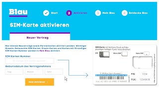 Blau SIMKarte aktivieren und für Mein Blau registrieren [upl. by Vaughan]