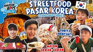 STREETFOOD UNIK DI PASAR KOREA GURITA MENTAH MASIH GERAK  KOREA TRIP 11 [upl. by Marinna514]