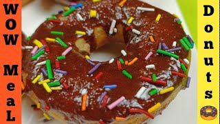 Chocolate donuts  Donuts recipe  Donuts by wow meal  how to make donuts at home  dunkin donuts [upl. by Barlow]