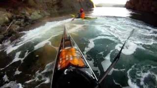 Kayaking in tidal rapids Deception Pass Trip 111911 [upl. by Hopfinger]