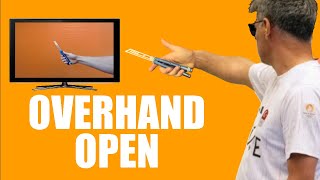 Butterfly Knife Tricks for Beginners 64 Overhand Open [upl. by Brittaney761]