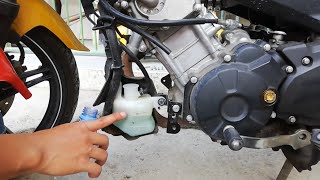 SNIPER 150 COOLANT REFILL FULL TUTORIAL [upl. by Rumney]