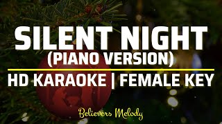 SILENT NIGHT  Karaoke  Female Key [upl. by Aeslek663]