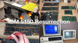 IBM 5150 resurrection Failed PSU and shorted expansion cards [upl. by Einhoj]