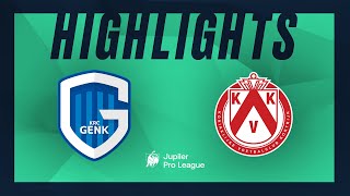 KRC Genk  KV Kortrijk hoogtepunten [upl. by Nisen]