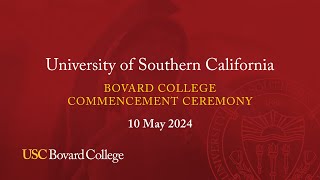 USC Bovard College 2024 Commencement Ceremony [upl. by Gilemette]