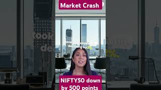 Closing Bell  Market Crash Nifty down by 500 points trading sharemarketnews viralshorts [upl. by Attener]