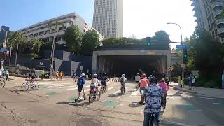 4th Street Tunnel Heart of LA Ciclavia [upl. by Eniamrehs535]