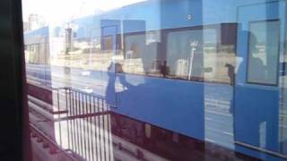 Dubai Metro  Train exiting Nakheel Harbor amp Towers to Rashidiya [upl. by Adran]