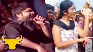 Simbus emotional speech in Marina  Jallikattu Protest Latest Update [upl. by Lledroc]