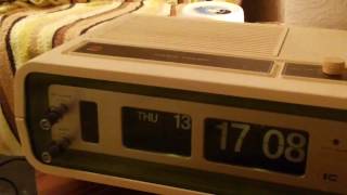 National Panasonic RC6551 Flip Clock Radio in action 1970s [upl. by Odyssey]