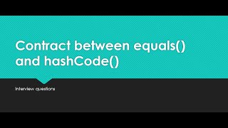 equals and hashCode methods  Java interview questions [upl. by Mcneil]