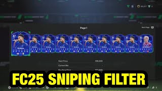 NEW FC 25 SNIPING FILTER MAKE 100K COINS FAST amp EASY  FC25 TRADING [upl. by Schlessel]