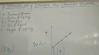 Determination of molecular weight of polymer by using Ostwalds viscometer [upl. by Anegue]