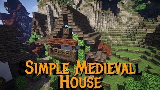 Minecraft Tutorials  Simple Medieval House [upl. by Htebazile]