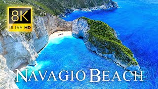 Navagio Beach Greece 8K HDR  Immerse Yourself in Breathtaking Beauty [upl. by Aile]