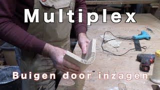 Timmertip 1172 Multiplex buigen door inzagen met cirkelzaag [upl. by Babs606]