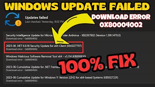 Windows 11 update failed Download Error 0x80004002 Fix [upl. by Hara]