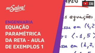 Equações Paramétricas da Reta Exemplos 1  Engenharia  Me Salva [upl. by Eynttirb]