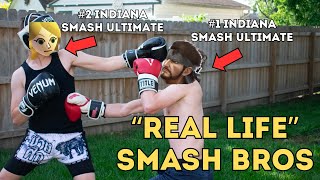 FIRST EVER KICKBOXING MATCH AT SMASH BROS TOURNAMENT [upl. by Gujral638]