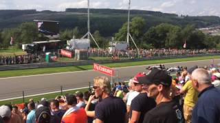 F1 Belgian Grand Prix 2016 Carlos Sainz tyre blowout Kemmel Straight [upl. by Nivra312]