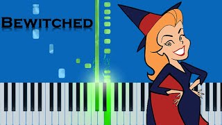 Bewitched TV Theme Song Hard Piano Synthesia Tutorial [upl. by Tur]