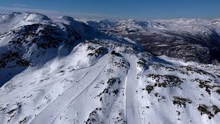 Hemsedal one of the best alpineski places in the world  Norway  Alpine  Skisenter  4K  Drone [upl. by Derayne]