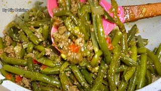 HARICOT VERT A LA VIANDE HACHÉE II DÎNER RAPIDE II DÎNER FAMILIAL [upl. by Irap939]