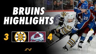 Bruins vs Avalanche Highlights Bostons Offense Cannot Keep Up During Shootout Loss To Avs [upl. by Amikat103]