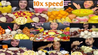 asmr eating RASGULLARASMALAIKHEERGULAB JAMUNKALA JAMUNINDIAN SWEETFOOD EATING VIDEOS mukbang [upl. by Henrik372]