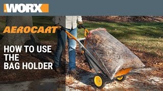 How to Use the Bag Holder on the WORX Aerocart [upl. by Haerdna]