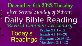 Revised Common Lectionary Dec6 2022 Tuesdays Daily Bible Reading [upl. by Raffo]