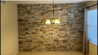 DIY Indoor Stone Accent Wall [upl. by Iren]