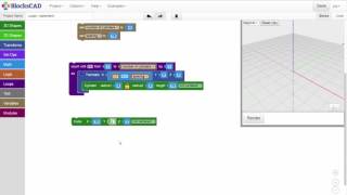 BlocksCAD Training Video Parametric Design Using Loops [upl. by Nosydam]