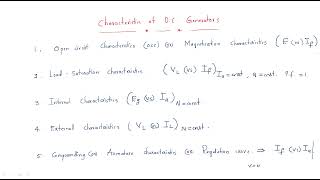 DC Generator  Characteristics  DC machines  Lec46 [upl. by Dnumyar779]