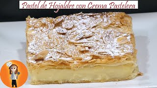 Pastel de Hojaldre con Crema Pastelera  Receta de Cocina en Familia [upl. by Simona]