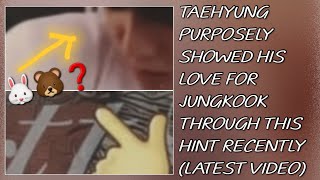 OMG💋😭Taehyung Purposely Showed Love For Jungkook Through This Hint RecentlyNewjungkooktaehyung [upl. by Herta726]