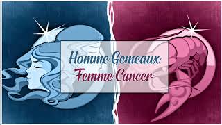 Homme Gémeaux ♊ Femme Cancer ♋ Compatibilité Amoureuse Astrologique [upl. by Einahpetse544]