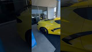 Brand new 2025 champion yellow c8 corvette shorts viral [upl. by Atsylak]