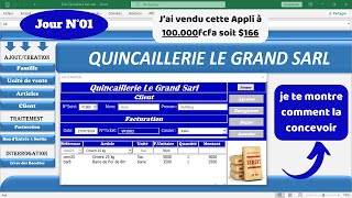 Facturation et gestion de stock en une seule Application  Jour N°01 [upl. by Horter]