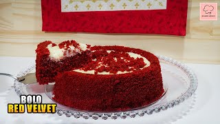 BOLO RED VELVET PERFEITO BOLO VELUDO VERMELHO MASSA TRADICIONAL e FÁCIL DE FAZER [upl. by Stutzman]