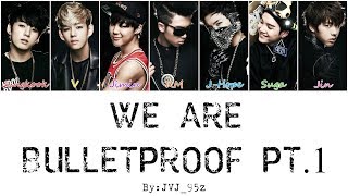 BTS방탄소년단  We Are Bulletproof Pt1 Colour Coded Lyrics HanRomEng [upl. by Ecniuq]