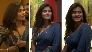 Hebah Patel Visuals  Odela Railway Station Movie Success Meet  Manastars [upl. by Nelubez]