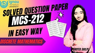 IGNOU Discrete Mathematics NOTES SOLVED PAPERS GUESS PAPERS PDF👇🏻 mcs212 arpitashilpi maths [upl. by Magdaia]